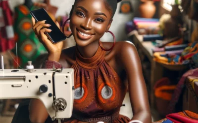 Eunice GANHOU, membre d’iSheero crée une innovation de la mode AWU TCHE – votre atelier de couture dans votre téléphone